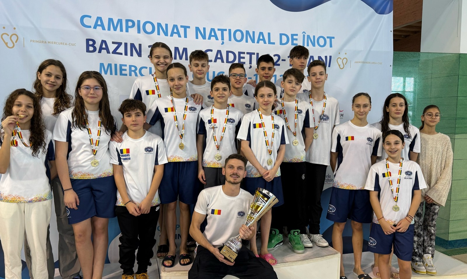 3 recorduri nationale, locul 1 la nivel de cluburi si 41 de medalii  pentru sportivii Aqua Sport la Campionatul National in bazin scurt - Cadeti 12-13 ani