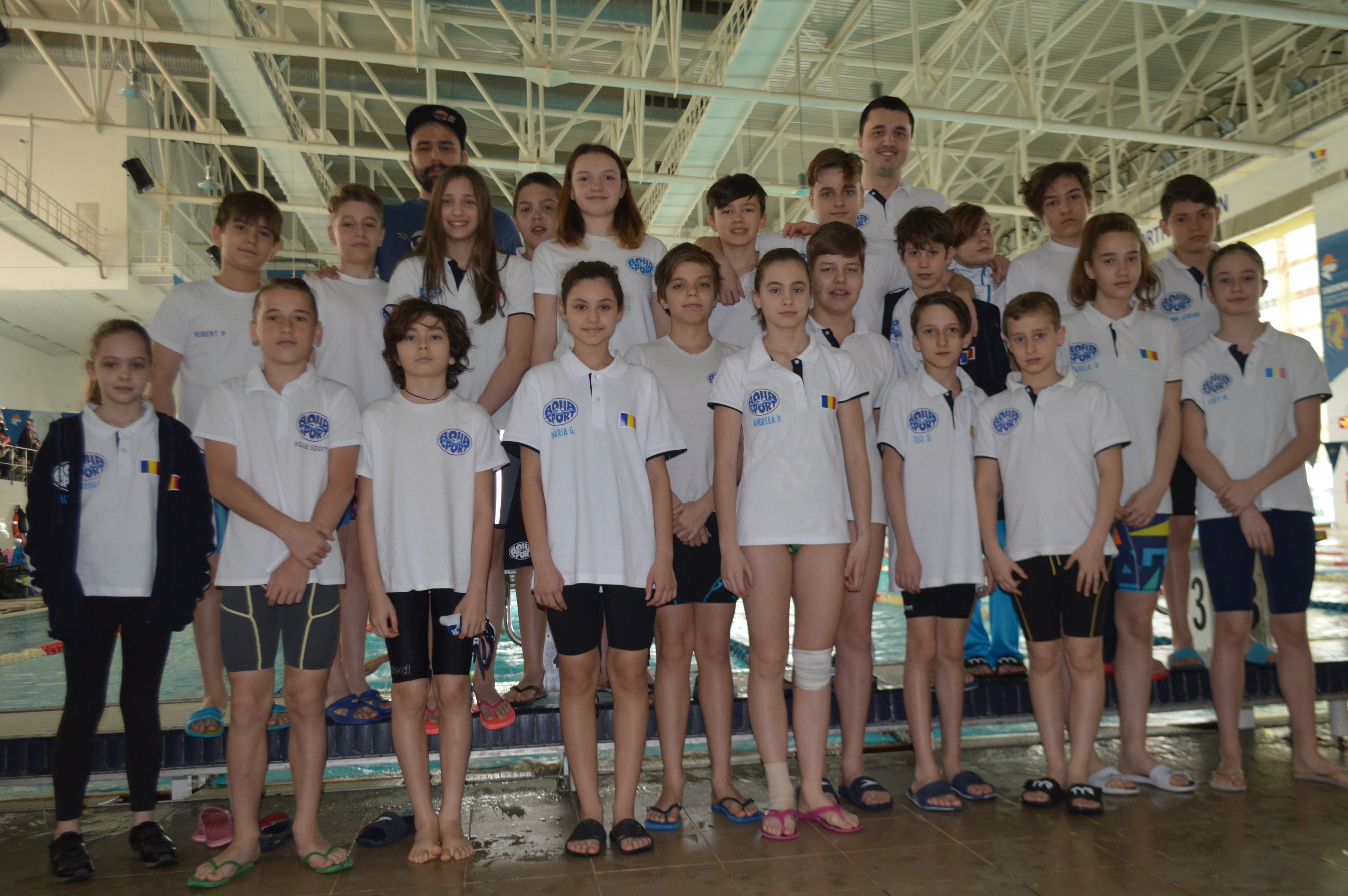Un triplu campion national, un vicecampion national, 6 medalii si 23 de noi recorduri interne pentru sportivii Aqua Sport la Campionatul National de Cadeti